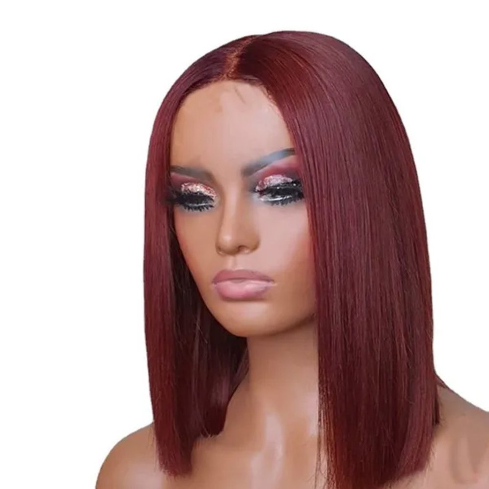 Burgundy - Red Bob Wig  (No Lace Front)